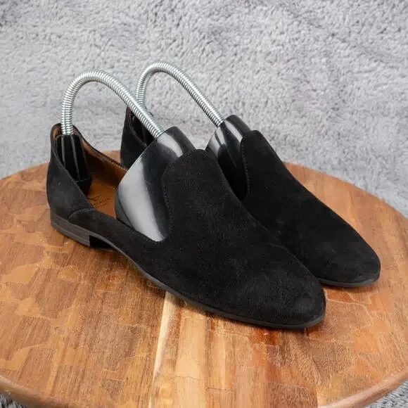 Aquatalia Black Suede Slip On Flats‎ Size 6