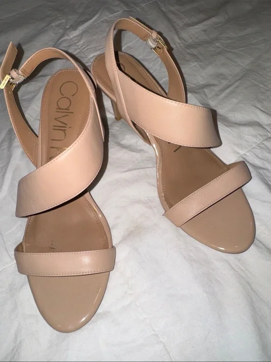 Calvin Klein Nude Slingback Heels