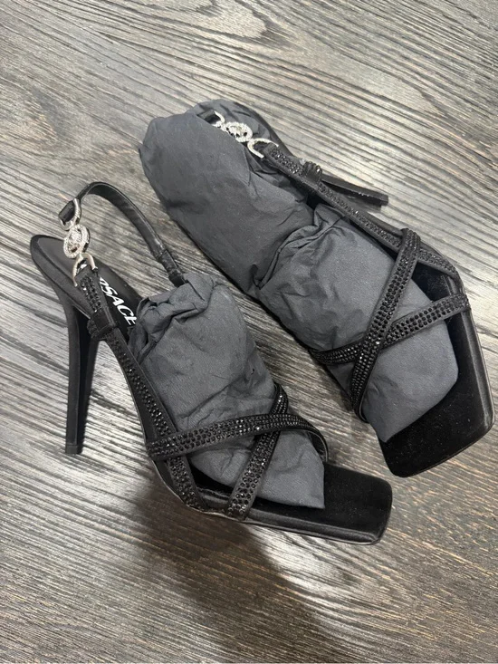 Versace Medusa Slingback Sandals - Size 38 1/2