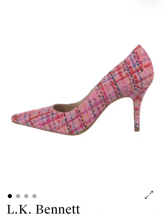 NWT and box LK Bennett Pink Tweed Pointed-Toe Pump