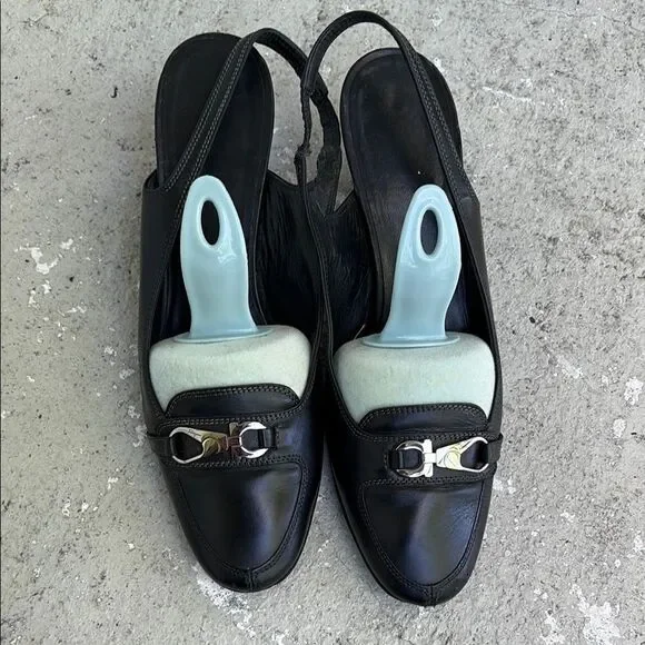 Classic Ferragamo’s slingbacks