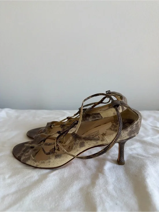 Jimmy Choo Heeled Sandals Snake Skin Size 35