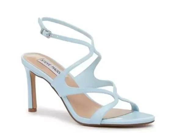 Steve Madden Womens Gracia Heel Sandals Size 7 M Blue Vegan Leather NIB