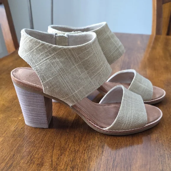 Tom's Majorca Champagne Gold Women's Heeled Sandals