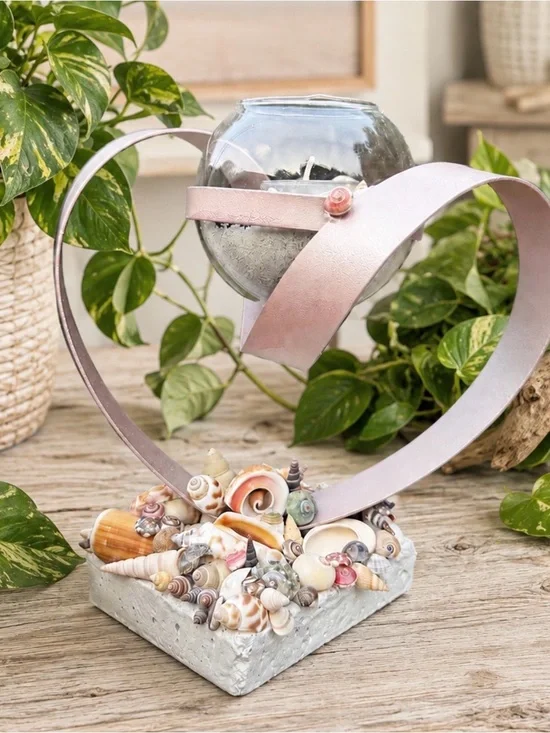 Coastal Decor | Tealight Candle | SeaShell Sculpture