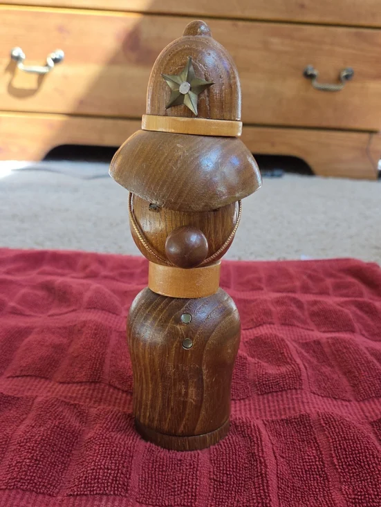 Vintage British Cop Wooden Bank 1970's