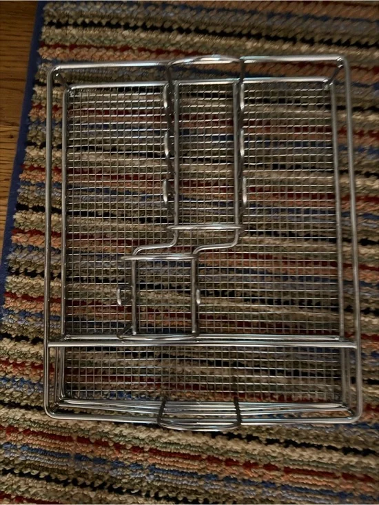 Chrome Metal Over-The-Sink Dish Drying Rack - Silver