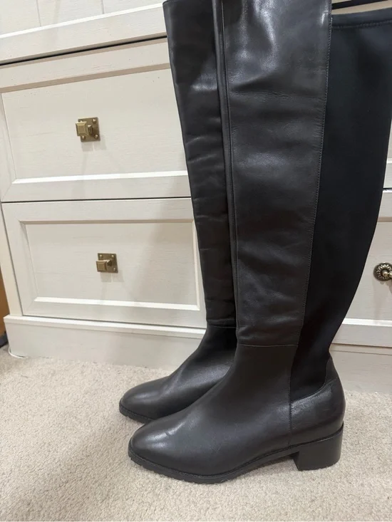 Blondo Black Over-the-Knee Leather Waterproof Riding Boots, Never Worn