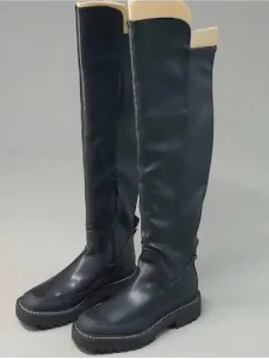 SAM EDELMAN  Le Rue Black over-the-Knee Platform  Boots Sz:8 1/2