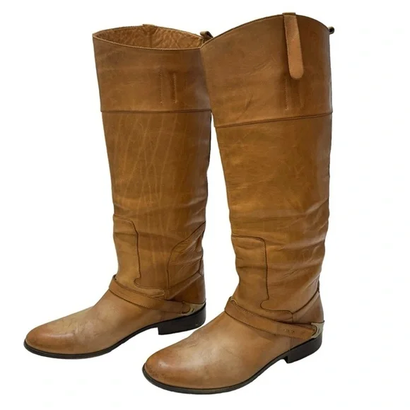 Golden Goose Brown‎ Leather Charyle Knee-High Boots Sz 40/ 9 US
