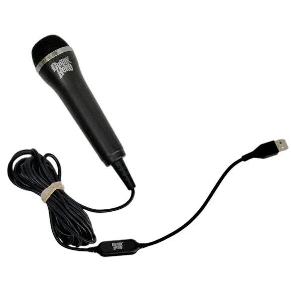Guitar Hero Rock Band USB Microphone RedOctane E-UR20 Xbox 360 PS3 Wii PC TESTED