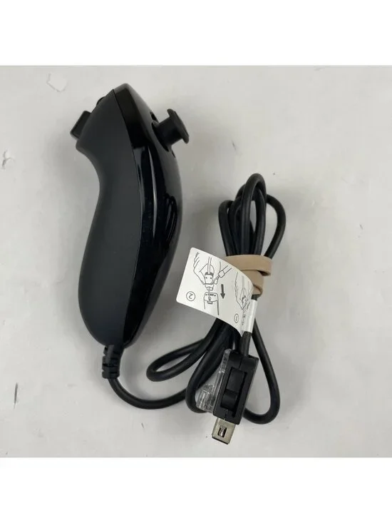 Authentic Nintendo Wii Nunchuck Black ControllerOEM Official Nunchucks Remote