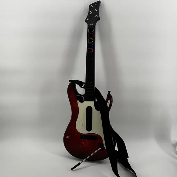 Guitar Band Hero‎ 5 Red Guitar Nintendo Wii Untested