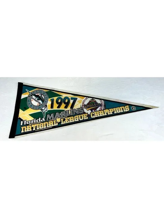 Vintage 1997 Florida Marlins National League Champions World Series pennant