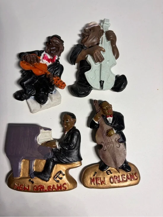 New Orleans Jazz Musician Refrigerator Magnets  Decor Set