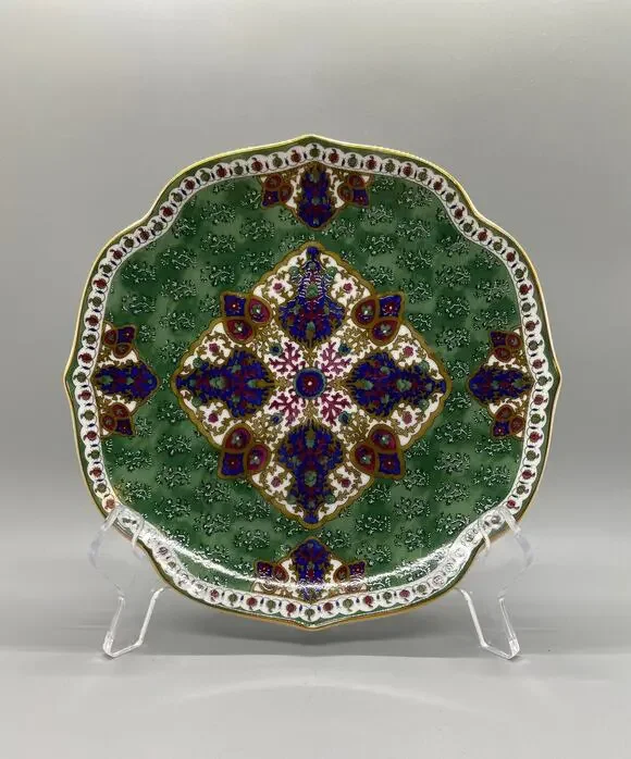Pair Vintage Samarkand Takahashi San Fransisco Hand Decorated Decorative Plates
