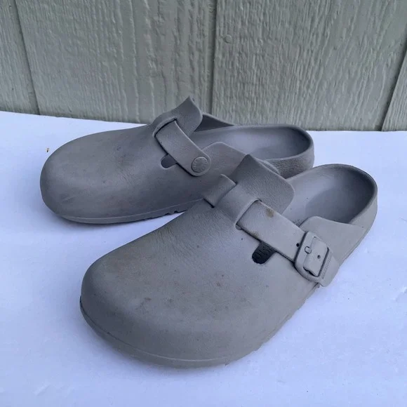 Birkenstock Boston Essentials Clog W8/ M6 Gray EVA Lightweight outdoor Gardening