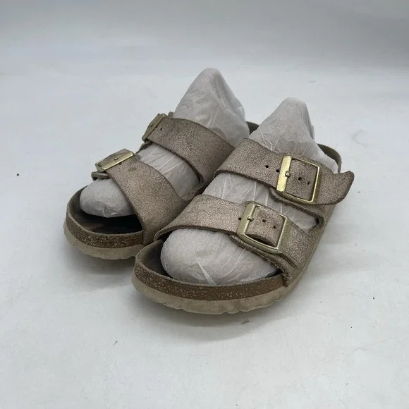 Birkenstock Birkis Shoes Womens 5 36 5/5.5 Beige Sparle Slip On Sandals