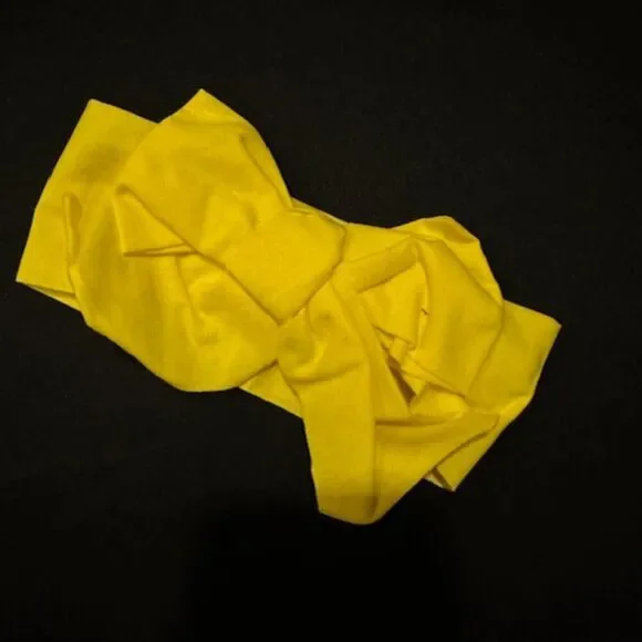 Yellow Cotton Knot Headband (Wide)  YLWWKH  NWT Handmade Boutique