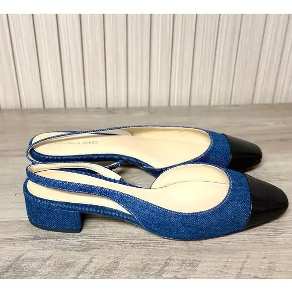 Veronica Beard Cecile Slingback Leather Pumps Size 8M