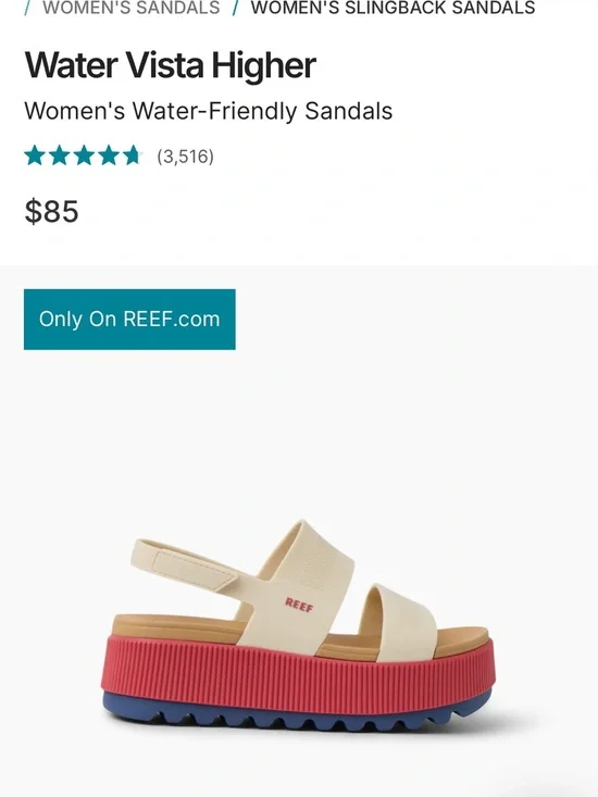 Reef Women’s High Water Vista Firecracker Sandals