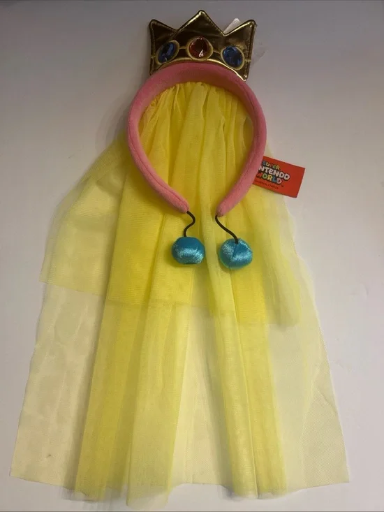 Universal Studios Super Nintendo World Princess Peach Ears Headband NWT