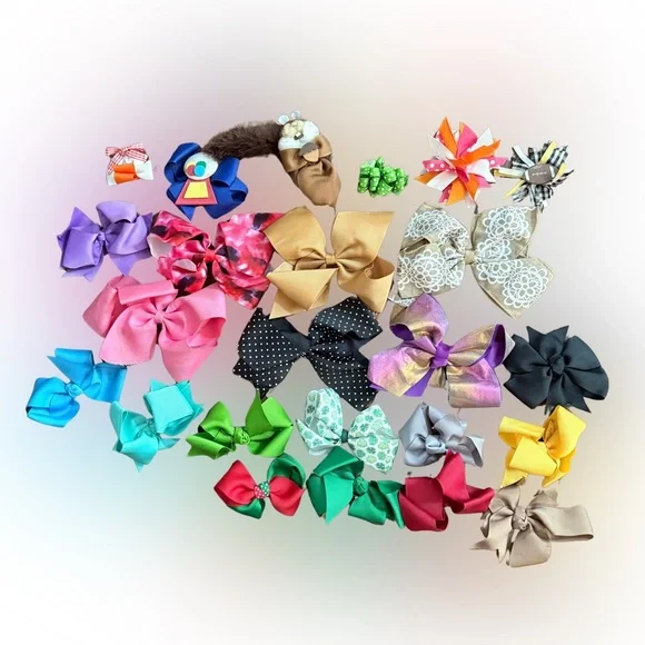 Colorful Hair Bow Collection‎ 24 Pieces