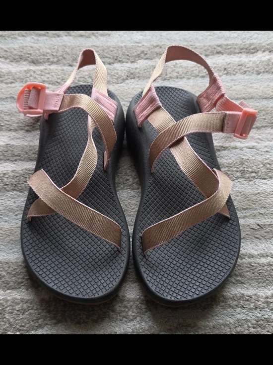 Chaco Women’s Pink and Tan Strappy Sandals Size 6