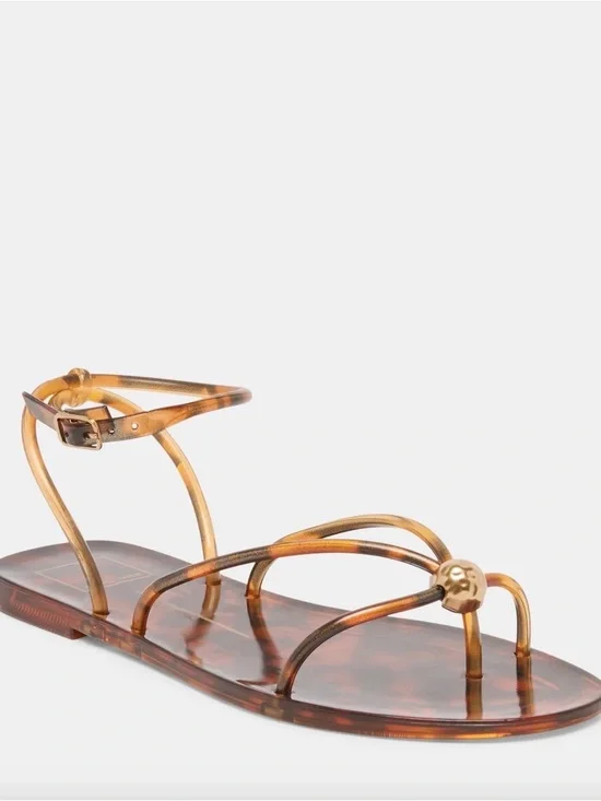Dolce Vita Kinley Vinyl Sandals Tortoise Jelly NEW Size 8