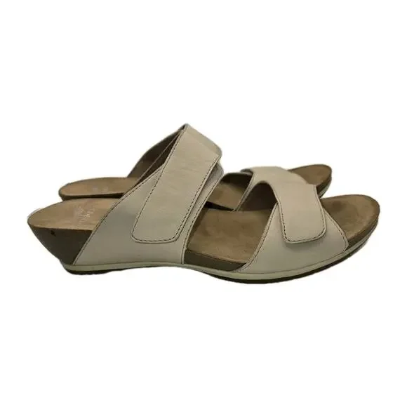 Dansko Vienna Leather Wedge Sandals Womens 9.5-10 EU 40 Tan Comfort