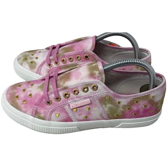 SUPERGA 2750 Pink Gold Tie Dye Sneakers Shoes Women's 39 EU 8 US NEW
