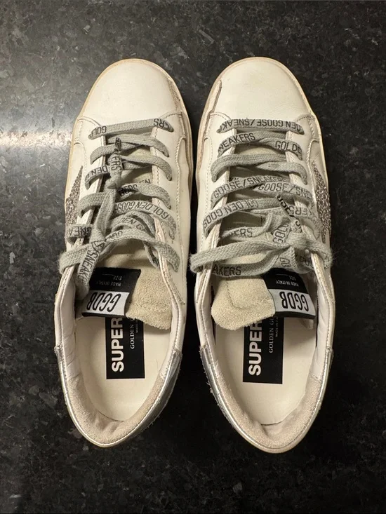 Golden Goose Super-Star Sneakers with Swarovski crystals private edition
