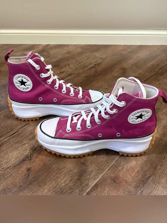 Converse Run Star Hike Hi Pink Midnight Hibiscus 172362C Women's Size 7