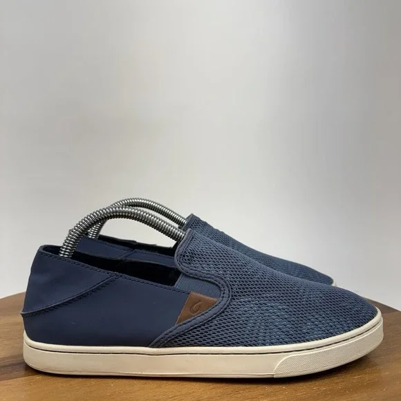 Womens Olukai Pehuea Mesh Blue Casual Comfort Slip On Sneakers Shoes Size 9 M