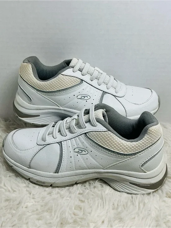 Dr. Scholl’s Shoes Women’s Bound Sneaker White Nursing Work Shoes Size 7W EUC