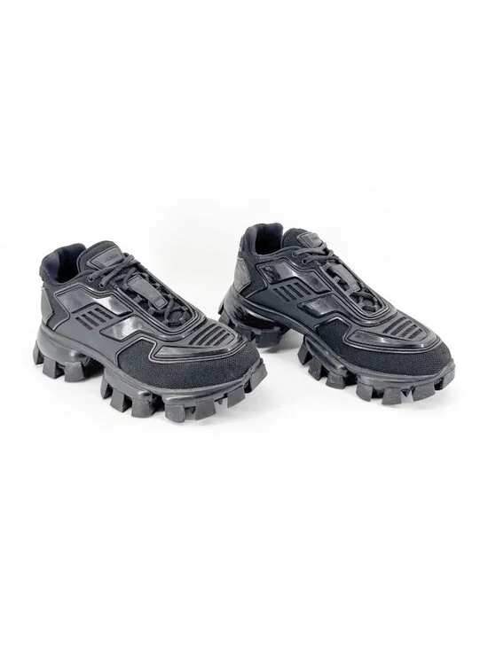 Prada Cloudbust Thunder Sneakers Men 5.5 Women 9.5 Black Chunky Lug Sole Shoe