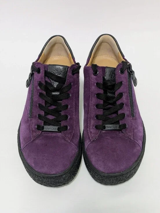 HARTJES Phil Women's Size 9 US LNC Suede Purple Walking Sneakers Comfort Shoes