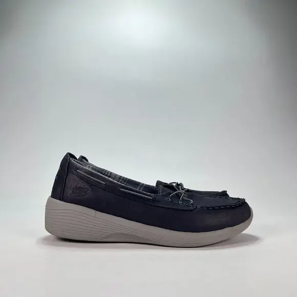Skechers Arya Sail Me Navy Slip On Boat Loafers Shoes 23763 Women's Size 7.5