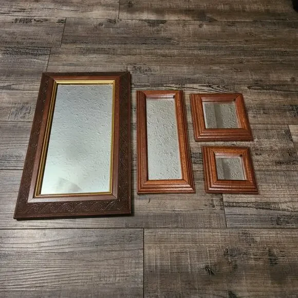 4 Home Interiors mirrors 3 are a set various sizes V