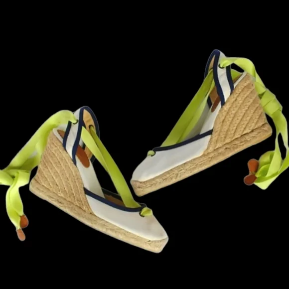 J Crew Lace Up Espadrille Wedges