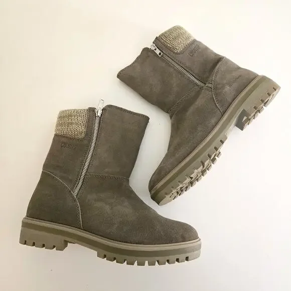 Cougar Neptune Suede Knit Cuff Primaloft Waterproof Ankle Boots US 9