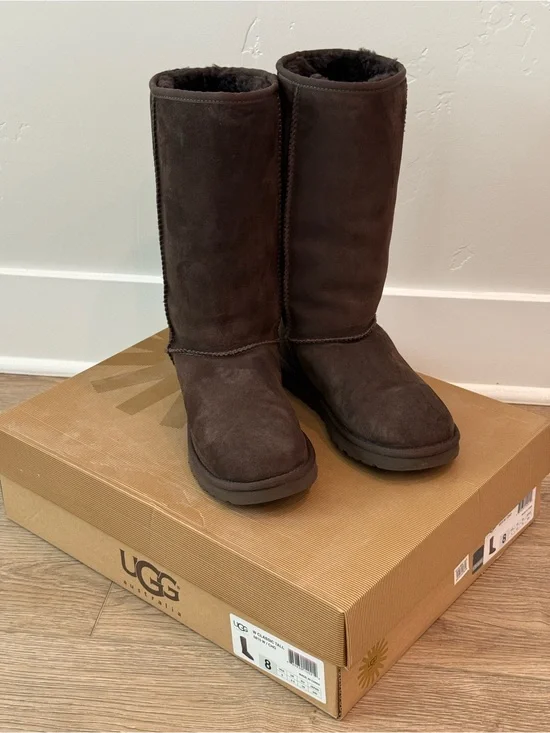 Women’s UGG: Classic Tall Brown Chocolate Suede Boots