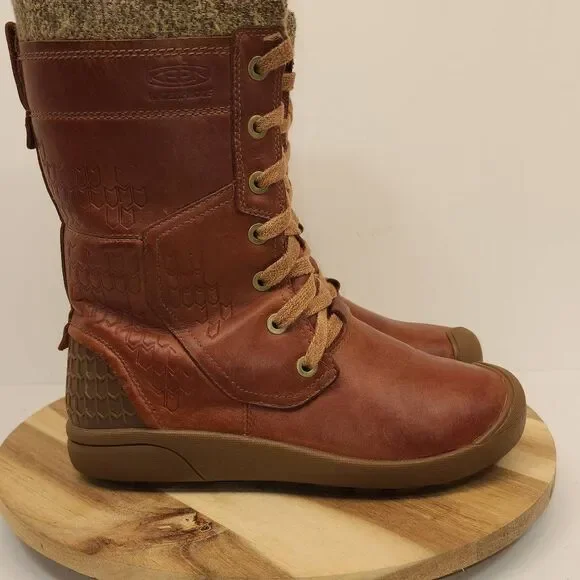Women's KEEN Fremont Tall Waterproof Boots Size 7.5 Brown