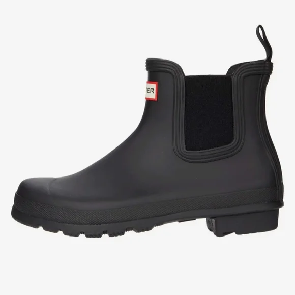 Hunter Original Black Chelsea Waterproof Rain Boots Women's Size 6M & 10M NWT