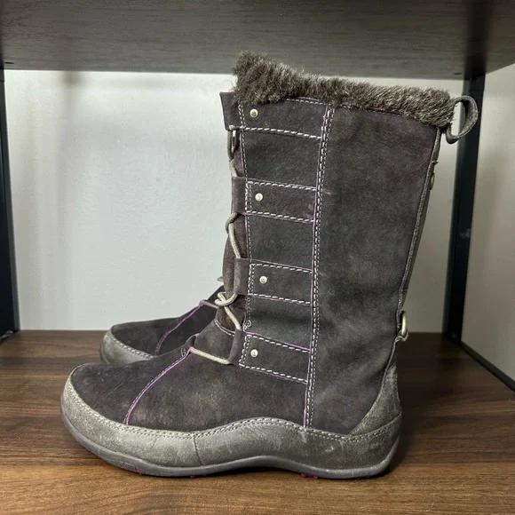 The North Face Brown Suede Abby Waterproof Winter Boots 8