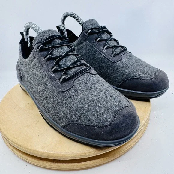Orthofeet Sierra 711 Comfort Shoes Gray Wool Women's 7.5M Walking Shoes Ortho