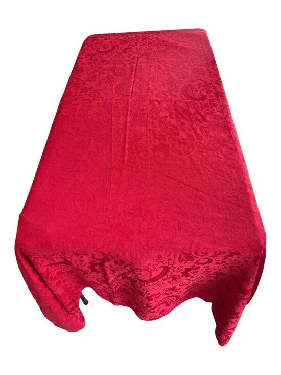 Better Homes & Gardens Red Damask Tablecloth 60