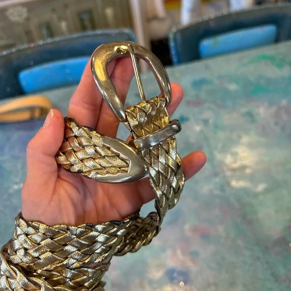 80s Gold Braided Belt