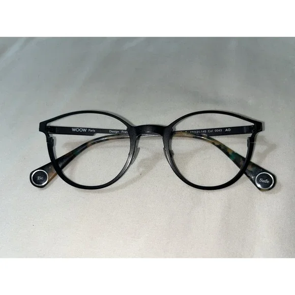 WOOW Paris Be Safe 2 8496 54mm Black Men's Eyeglasses Frame 47-21-145 France
