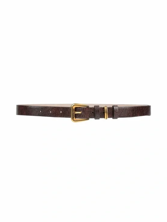 BRUNELLO CUCINELLI WOMENS LEATHER BELT